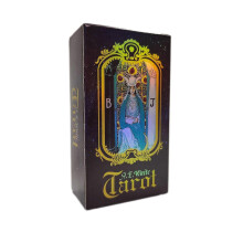 (As show, One size) (QueenTarot Cards Set, 78 Tarot Cards for Beginners, Surface Laser Tarot Card Deck with English Instructions Book