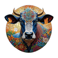 (As show, One size) (Cow)Wooden Puzzles for Adults (42x33cm, 220pcs),Unique Shape Puzzle Gifts, Wooden Puzzles for Family Game and Home Decor