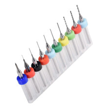 (As show, One size) 10PCS Mini PCB Drill Bits 0.1-1.0mm, Carbide Spiral Flute Carbide Micro Drill Bits Rotary Tool Jewelry CNC Board Power Engraving
