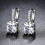 Silver Color Square Ethnic Crystal Dangle Earrings For Women 3