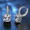 Silver Color Square Ethnic Crystal Dangle Earrings For Women 2