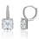 Silver Color Square Ethnic Crystal Dangle Earrings For Women 5