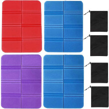 (As show, One size) 4 Pieces Foldable Seat Cushions, Foam Waterproof Folding Cushion Camping Mat Thermal Seat Cushions for Outdoor, Garden, Camping, Picnics