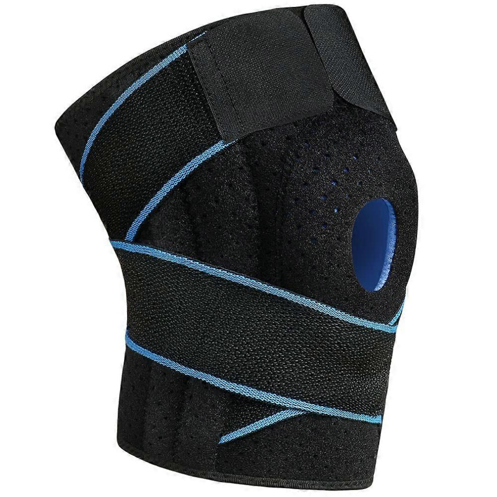(As show, One size) Sports Knee Brace, Knee Brace with Lateral Stabilizers and Rubber Pads, Adjustable Patella and Ligament Knee Brace, Sports Patella