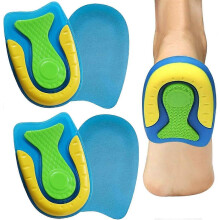 (As show, One size) (S2 Pairs of Silicone Gel Heel Pads, Orthopedic Heel Spur Heel Spur Gel Heel Pads Size S for Plantar Fasciitis, Achilles Heel Pain