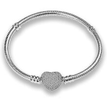 (As show, One size) 1 Bracelet for Women Pandora charms with Silver Heart Clasp, Women's Jewelry Christmas Gifts for Women Birthday Mother's Day