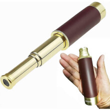 (As show, One size) 25X30 Retro Pirate Monoscope Handheld Small Tiny Telescope Monocular, Waterproof, Portable Spotting Scopes for Sailing Camping Travel