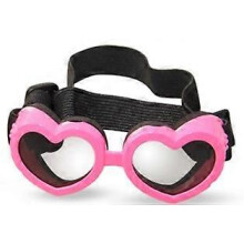 (As show, One size) 1 Dog Glasses Windproof, Adjustable High-Elastic Heart Shape Dog Goggles Dog Sunglasses Sun-Proof Waterproof Dustproof Pet Glasses Dog Glasses for Sma