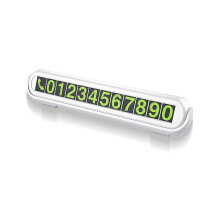 (As show, One size) (White)Temporary Parking Plate, Aromatherapy Car Temporary Stop Parking Card Luminous Phone Number Display Plate