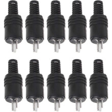 (As show, One size) 10pcs 2 Pin DIN Speaker plug 2 Pin Socket HiFi Loudspeaker cable soldering connector