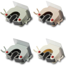 (As show, One size) Mop Holder, Broom Holder, Wall Mount Appliance Holder, Mop Holder with Two Hooks, 4 Mop Holders in Different Colors