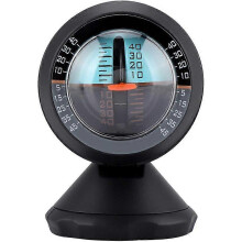 (As show, One size) Car Inclinometer Slope Indicator Meter Tilt Level Gauge Car Traffic Safety Instrument, ABS Black Angle Slope Tilt Indicator High Sensitivity