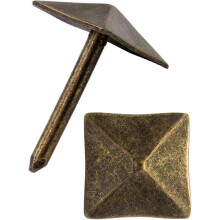(As show, One size) Pack of 40 decorative nails in aged bronze brass 12 x 12 mm