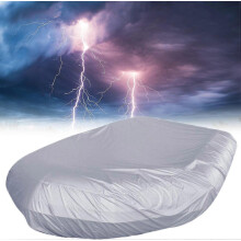 (As show, One size) (Gray 420*94*46cm) Inflatable Boat Cover, 210D Oxford Fabric Kayak Canoe Tarpaulin Cover- Waterproof Dustproof UV Resistant, Durable Storage Protectio