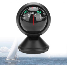 (As show, One size) Boat Compass, Car Compass Dashboard Digital Navigation Exploration Compass, Black Marine Compass Fit for Boat Truck Car