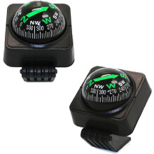 (As show, One size) 2 PCS High Precision Compass for Car Boat Compass Mini Car Portable Digital Car Compass Universal Self-Adhesive Compass for Vehicle Compass Ball Direc