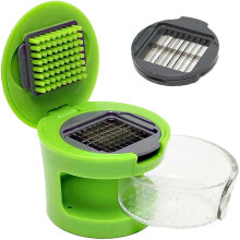 (As show, One size) Portable Garlic Crusher Abs Stainless Steel Garlic Press Multifunction Garlic Press Garlic Crusher High Quality Garlic Cutter Easy to Use Strong Used