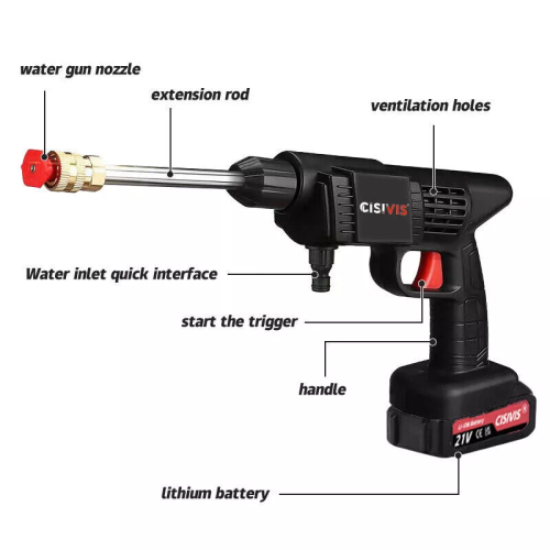 2 Battery Portable Cordless Car High Pressure