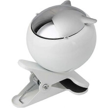 (As show, One size) White1 Pieces of Ashtrays for Outdoors, Ashtrays for Garden, Wind Ashtray Balcony, Terrace, for Clamping, Storm Mesh Cup with Clamping Function, Outdo
