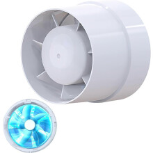 (As show, One size) (LFI-11SQuiet Air Extractor, 104mm, 130m/h, 12W, In-Line Ducted, Axial Gain, Energy Efficient, For Bath Toilet Tent Greenhouse Kitchen Office Garage