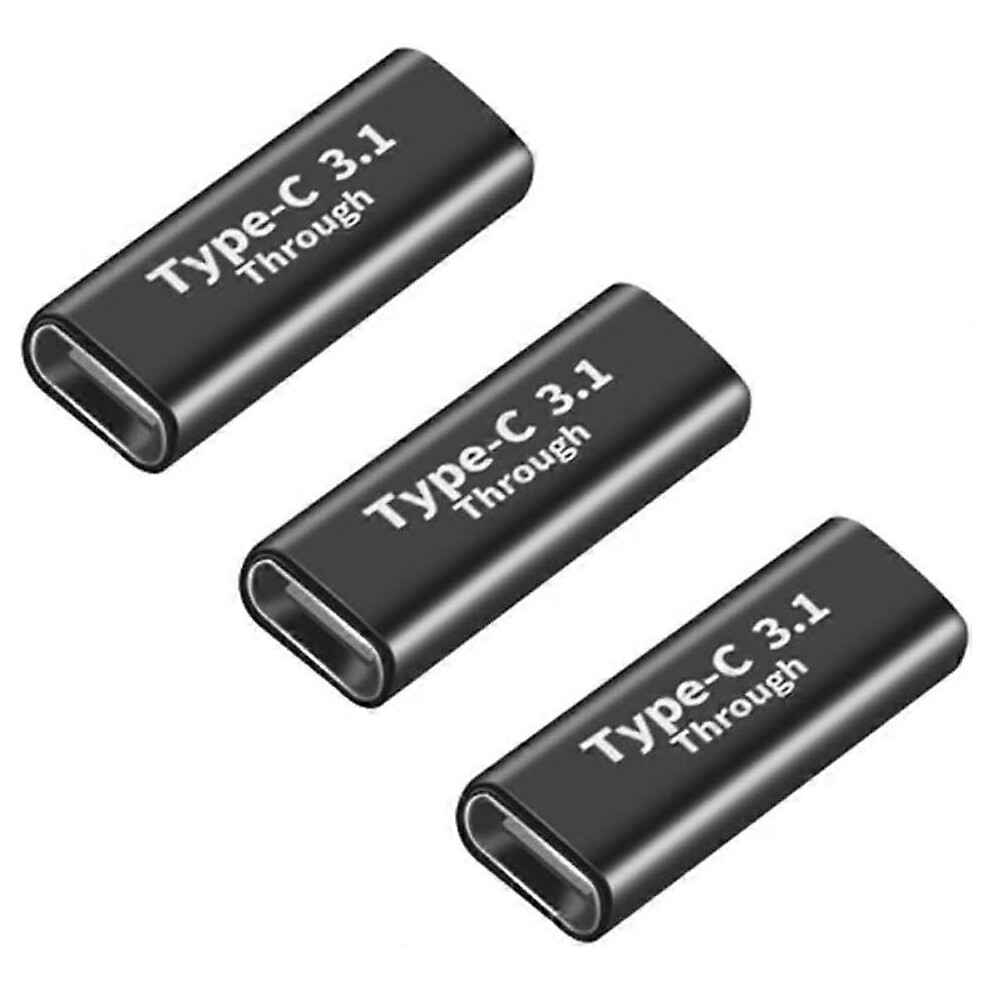(As Show, One Size) Usb C To Usb C Adapter (3Pcs), Type C Female To Usb C Female 3.1 Otg 10Gbps Usbc Female To Usbc Female Adapter, Usb C Extension Ca 4704245297589