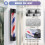 90*13 cm LED Barber Shop Pole Barber Rotating Light 3