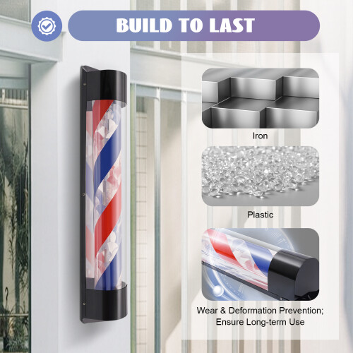 90*13 cm LED Barber Shop Pole Barber Rotating Light 2