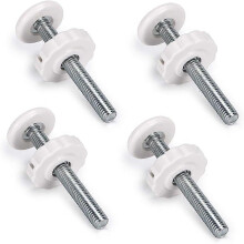 (As show, One size) (white) 4 pcs Threaded Pin Pressure Rods for Stair Gate