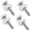 (As show, One size) (white) 4 pcs Threaded Pin Pressure Rods for Stair Gate 1
