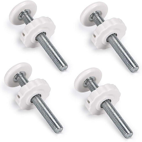 (As show, One size) (white) 4 pcs Threaded Pin Pressure Rods for Stair Gate