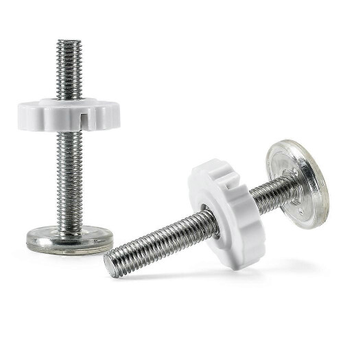 (As show, One size) (white) 4 pcs Threaded Pin Pressure Rods for Stair Gate 1