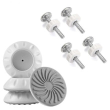 (As show, One size) 4 Pieces Baby Pressure Gates Threaded Rods+4PCS Wall Savers,M10 Passage Gates Accessory Screw Bolts Kit