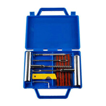 (As show, One size) Tire Repair Kit, Repair Kit with Disposable Gloves, Tubeless Tire Wheel Puncture Grinding Tool Set for Motorcycle, ATV, Jeep, Flat Tire Puncture Repai
