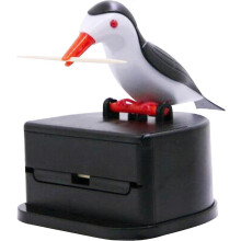(As show, One size) Black Little Bird Creative Push Toothpick Dispenser