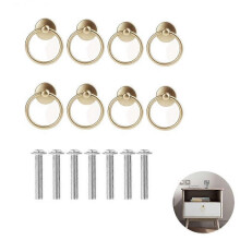 (As show, One size) 8 Pieces Antique Retro Pull Handles Rings, Handle Pull Knobs Rings, Brass Drawer Ring, for Door Cabinets, Dressing Tables, Drawer Cabinets