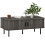 Homcom (Grey) HOMCOM Coffee Table with Storage and Sliding Doors for Living Room 2
