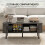 Homcom (Grey) HOMCOM Coffee Table with Storage and Sliding Doors for Living Room 6