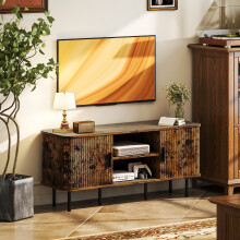 (Brown) HOMCOM TV Unit for Living Room, TV Stand