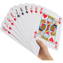 (As show, One size) Goods & Gadgets Jumbo Poker Cards in XXL - Giant Poker Playing Cards Giant Card Game with 52 Cards