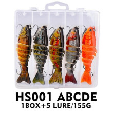 (As show, One size) Trout Fishing Lures Bass Bionic Swimbaits Multi Jointed Lures Slow Sinking Swimbaits Bass Lures Realistic Fishing Lures Kit for Freshwater and Saltwat