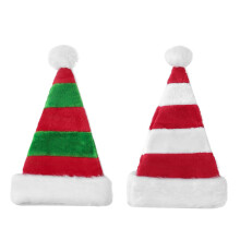 (As show, One size) 2 Pieces Santa Hat, Adult Santa Hat, Plush Santa Hat Costume Christmas Ornaments Christmas Hat