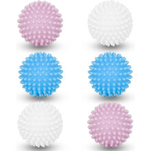(As show, One size) 6 Pieces Dryer Ball for Washing Machine, Washing Machine Wash Ball, Reusable Dryer Balls Hedgehog Balls, for Cleaning Clothes Laundry