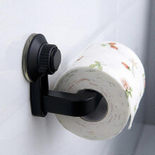(As show, One size) Black Waterproof Toilet Paper Holder Shelf Kitchen Storage Moisture Proof Towel Accessories Shelf Wooden Wall Mounted Paper Holder