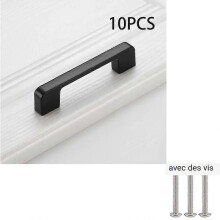 (As show, One size) 10pcs furniture handle center distance 96mm-black kitchen door handle handle bar furniture black kitchen handle