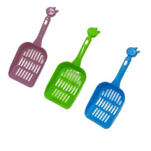 (As show, One size) Set of 3 Large Plastic Cat and Cat ShovelsDifferent Colors