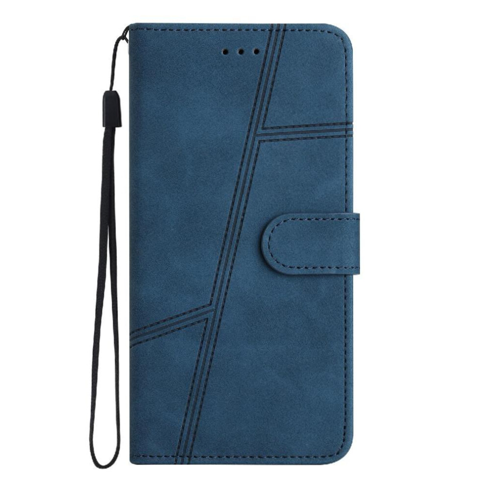 (Blue) Flip Case For Samsung Galaxy S24 Fe Card Slots Holder Magnetic Wrist Strap Flip Folio Full Protection Wallet Pu Leather Blue 764563621439
