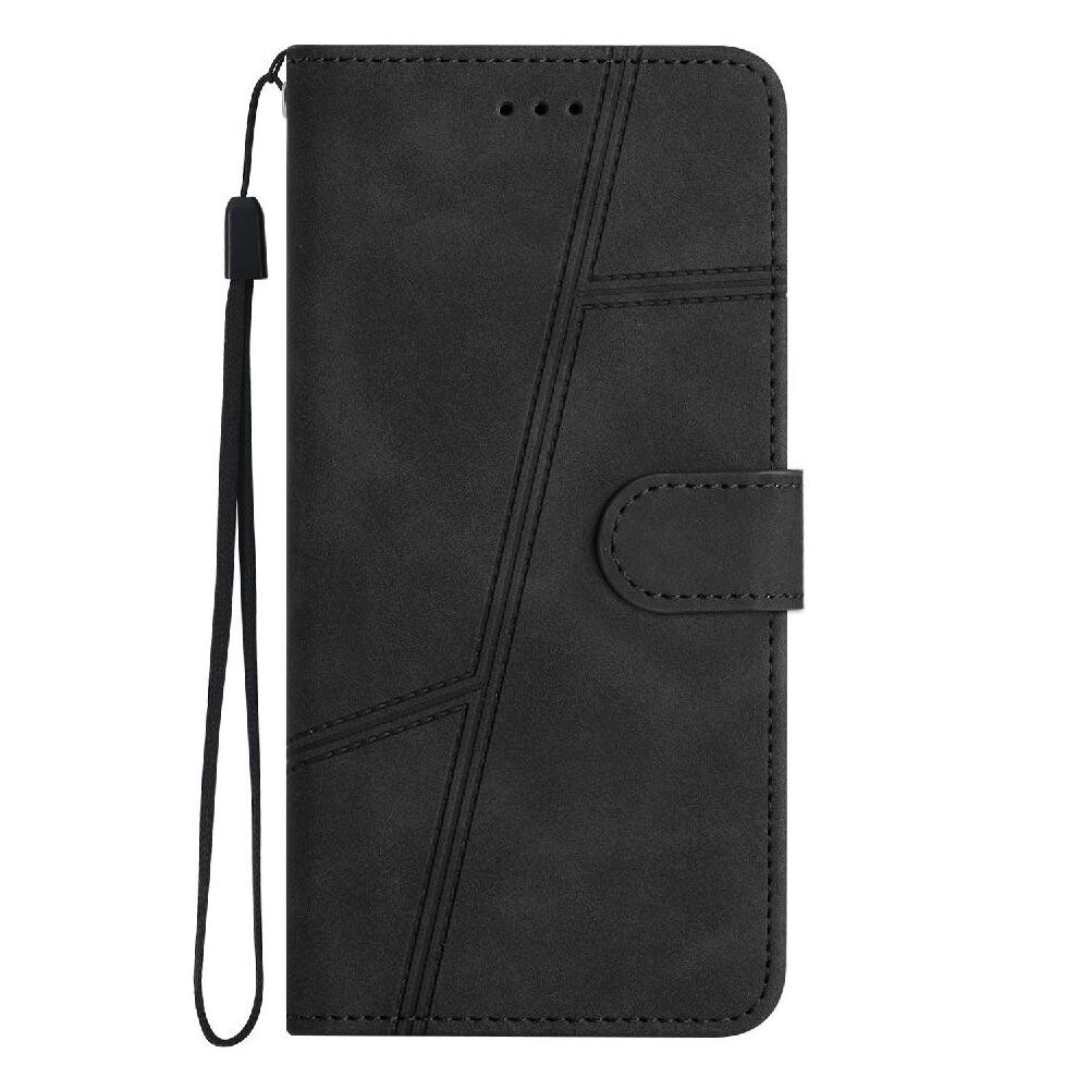 (Black) Flip Case For Samsung Galaxy S24 Fe Card Slots Holder Magnetic Wrist Strap Flip Folio Full Protection Wallet Pu Leather Black 764563621446