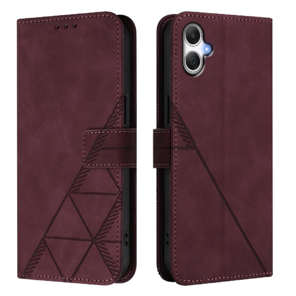 Photos - Case   for Samsung Galaxy A07 4g Flip Folio Book Protective Credit Card Holder Wallet Cover Pu Leather(Red)