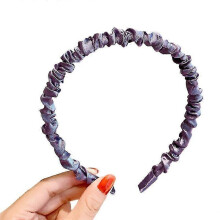 Creative Hairbands Temperament Folds Satin Pleated Headband Elastic Headwear