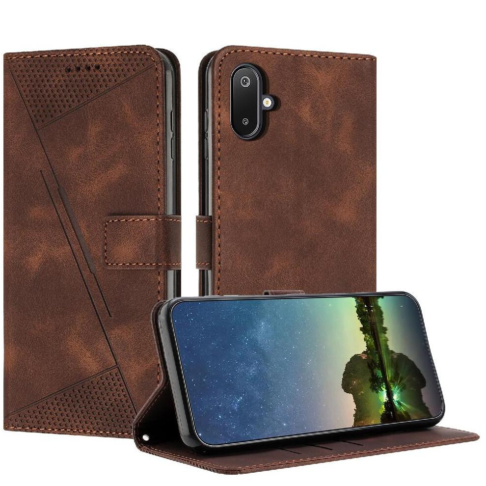 (Brown) Flip Case For Samsung Galaxy M06 5G Pu Leather Card Insertion Wallet Kickstand Brown 764563624171